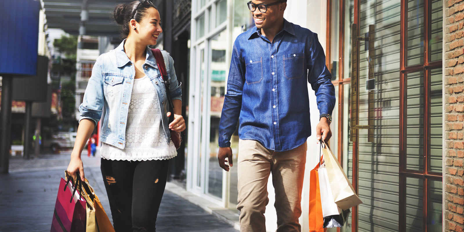 The shopping experience in the mall for the newly wed.